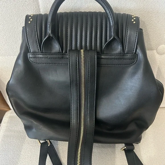 GUESS Black Backpack with Gold Studs - Picture 3 of 6